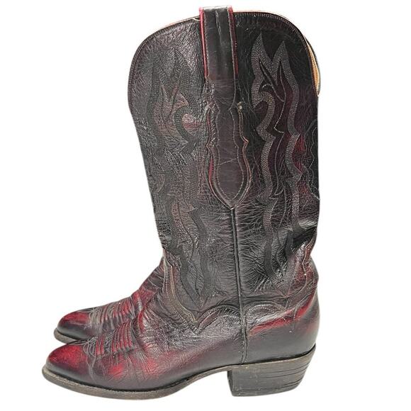 Lucchese Shoes - Women Lucchese 2000 T3523R4 Kangaroo Leather Cowgirl Western Boots SZ 7.5B Brown